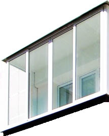 Aliumininis balkonas baltos profilio spalvos